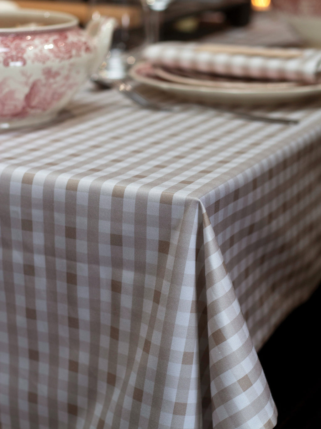 Nappe — Vichy signature Grège/crème