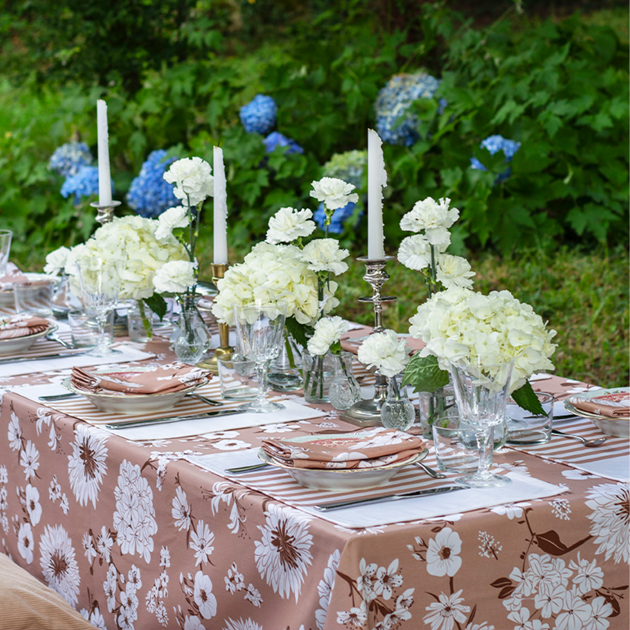 Parure de table serviettes et nappe 一 Cappuccino