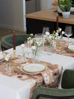 Chemin de table Fleurs de Bach — Cappuccino