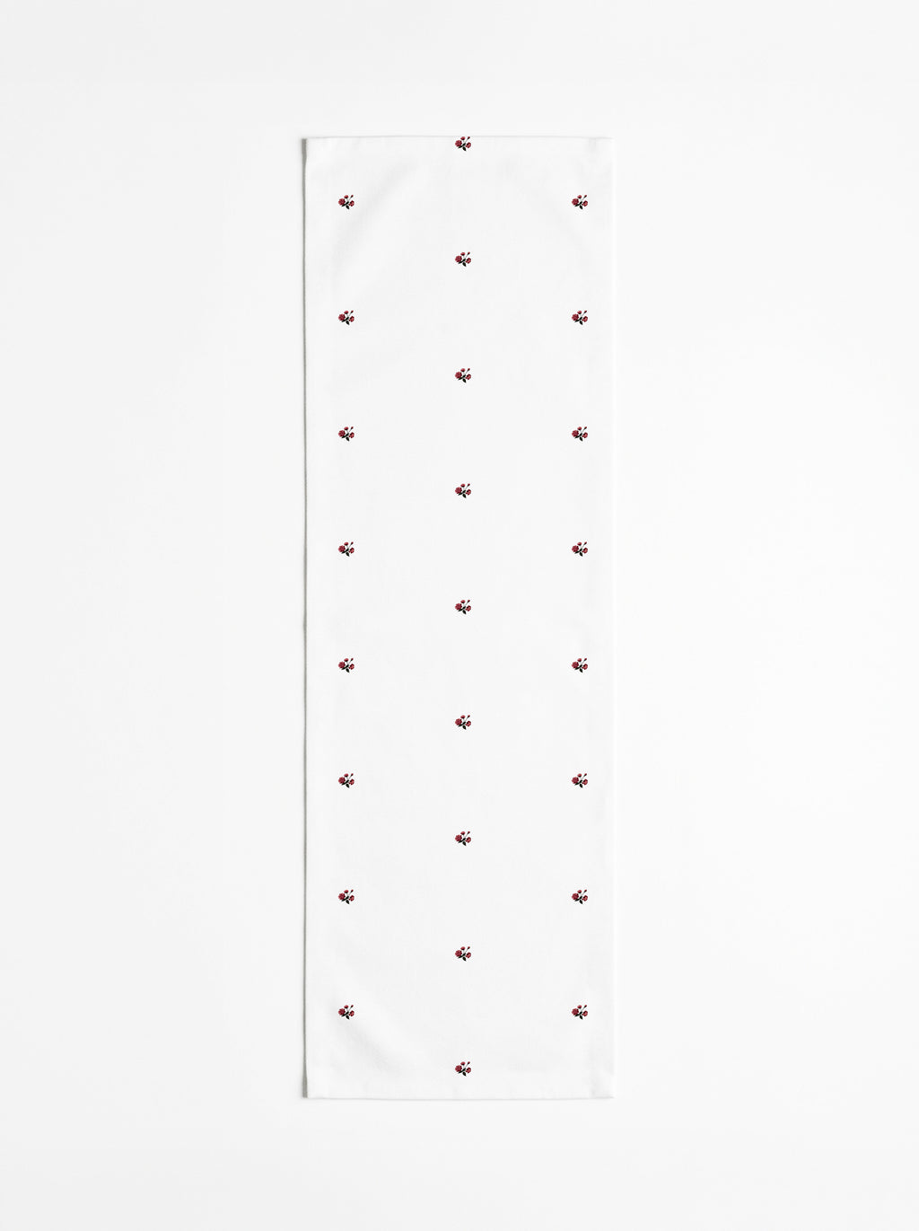 Chemin de table — Roseraie Blanc coton