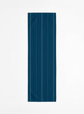 Chemin de table — Rayure cadencée Bleu minéral/crème