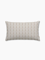 Housse de coussin — Vichy signature Grège/crème