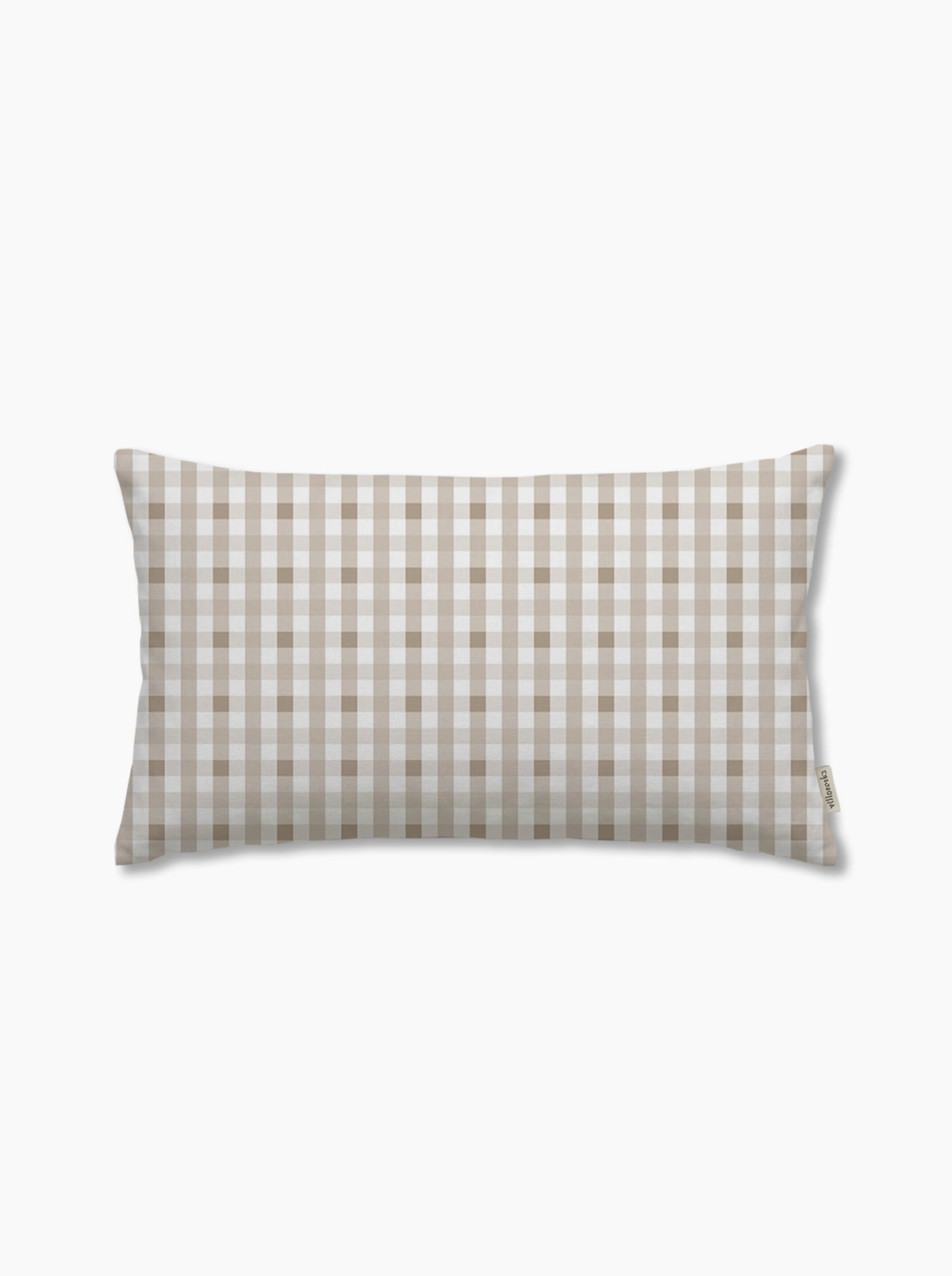 Housse de coussin — Vichy signature Grège/crème