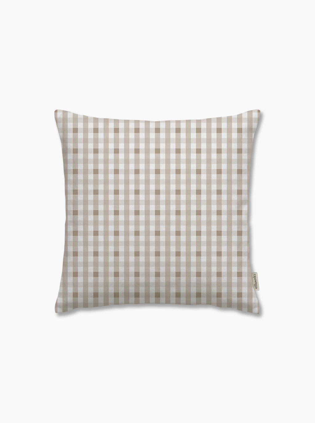 Housse de coussin — Vichy signature Grège/crème