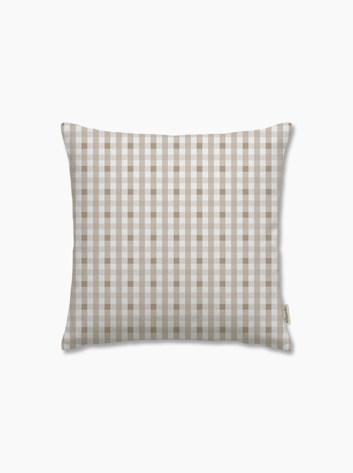 Housse de coussin — Vichy signature Grège/crème