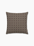Housse de coussin — Vichy signature Brun fumé/grège
