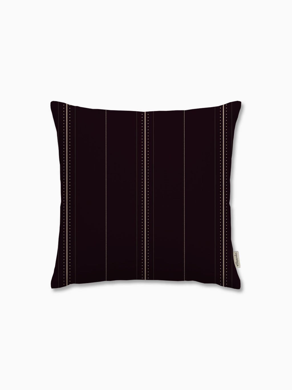 Housse de coussin — Rayure cadencée Brun fumé/crème