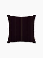 Housse de coussin — Rayure cadencée Brun fumé/crème