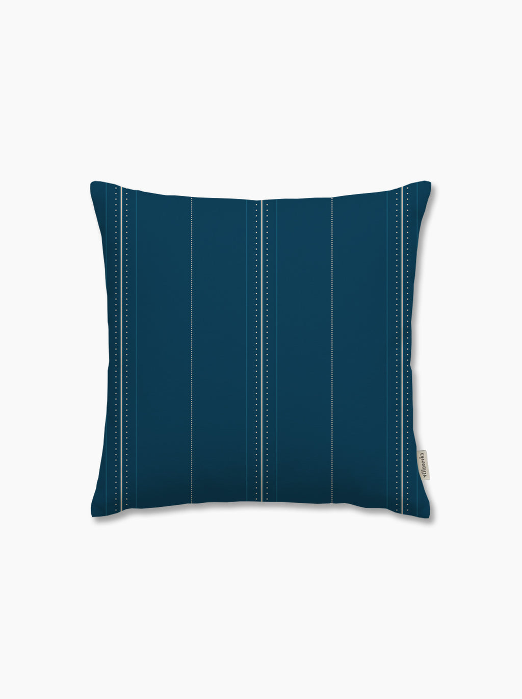 Housse de coussin — Rayure cadencée Bleu minéral/crème