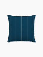 Housse de coussin — Rayure cadencée Bleu minéral/crème