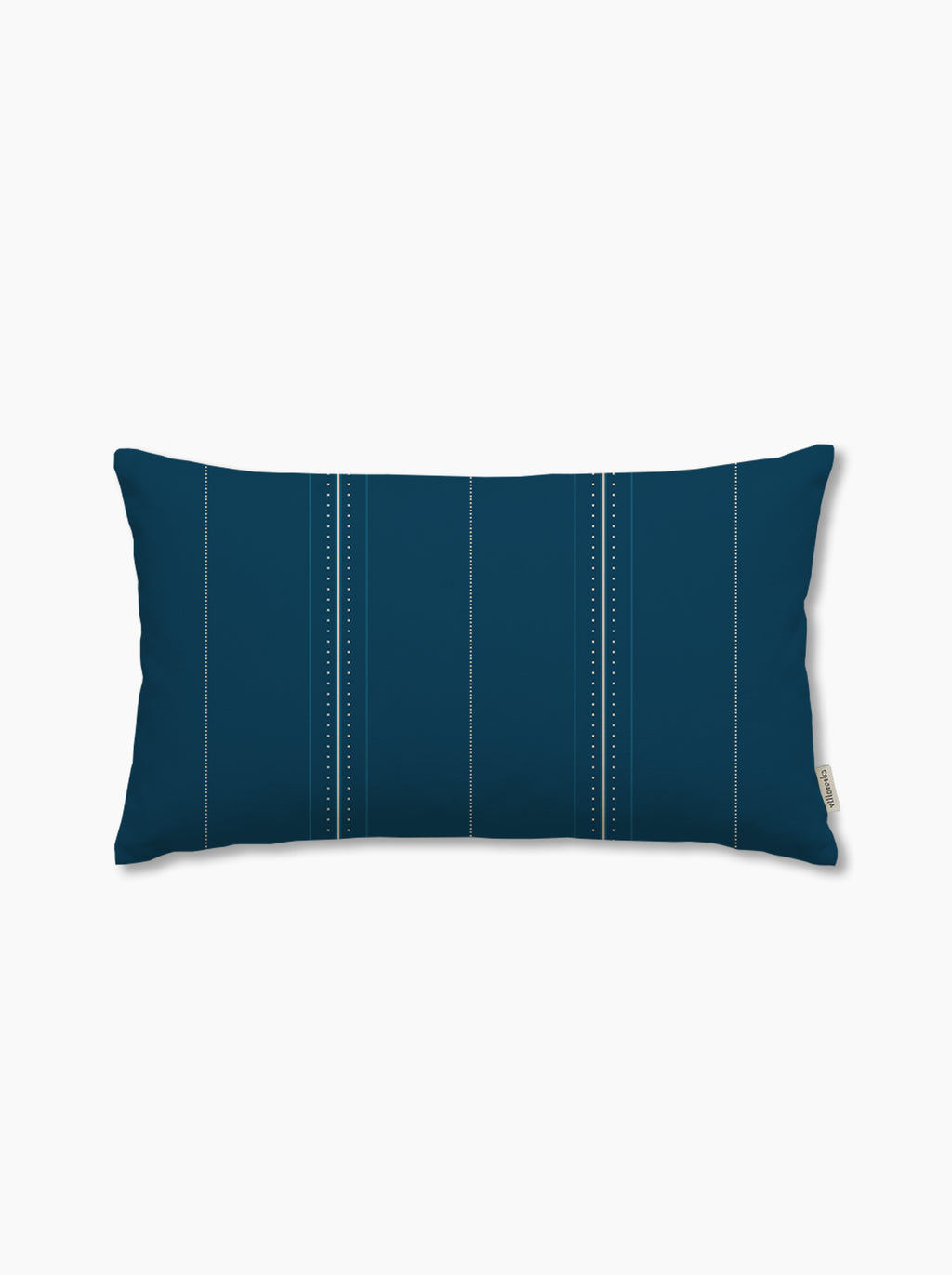 Housse de coussin — Rayure cadencée Bleu minéral/crème