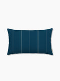 Housse de coussin — Rayure cadencée Bleu minéral/crème