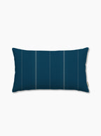 Housse de coussin — Rayure cadencée Bleu minéral/crème