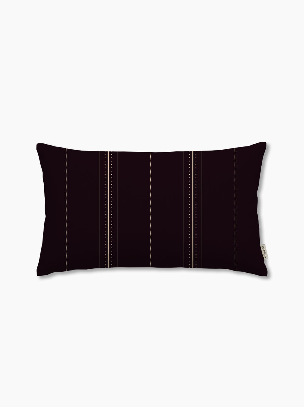 Housse de coussin — Rayure cadencée Brun fumé/crème