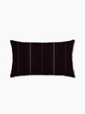 Housse de coussin — Rayure cadencée Brun fumé/crème