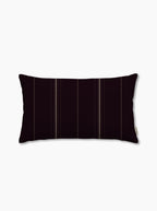 Housse de coussin — Rayure cadencée Brun fumé/crème