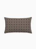 Housse de coussin — Vichy signature Brun fumé/grège