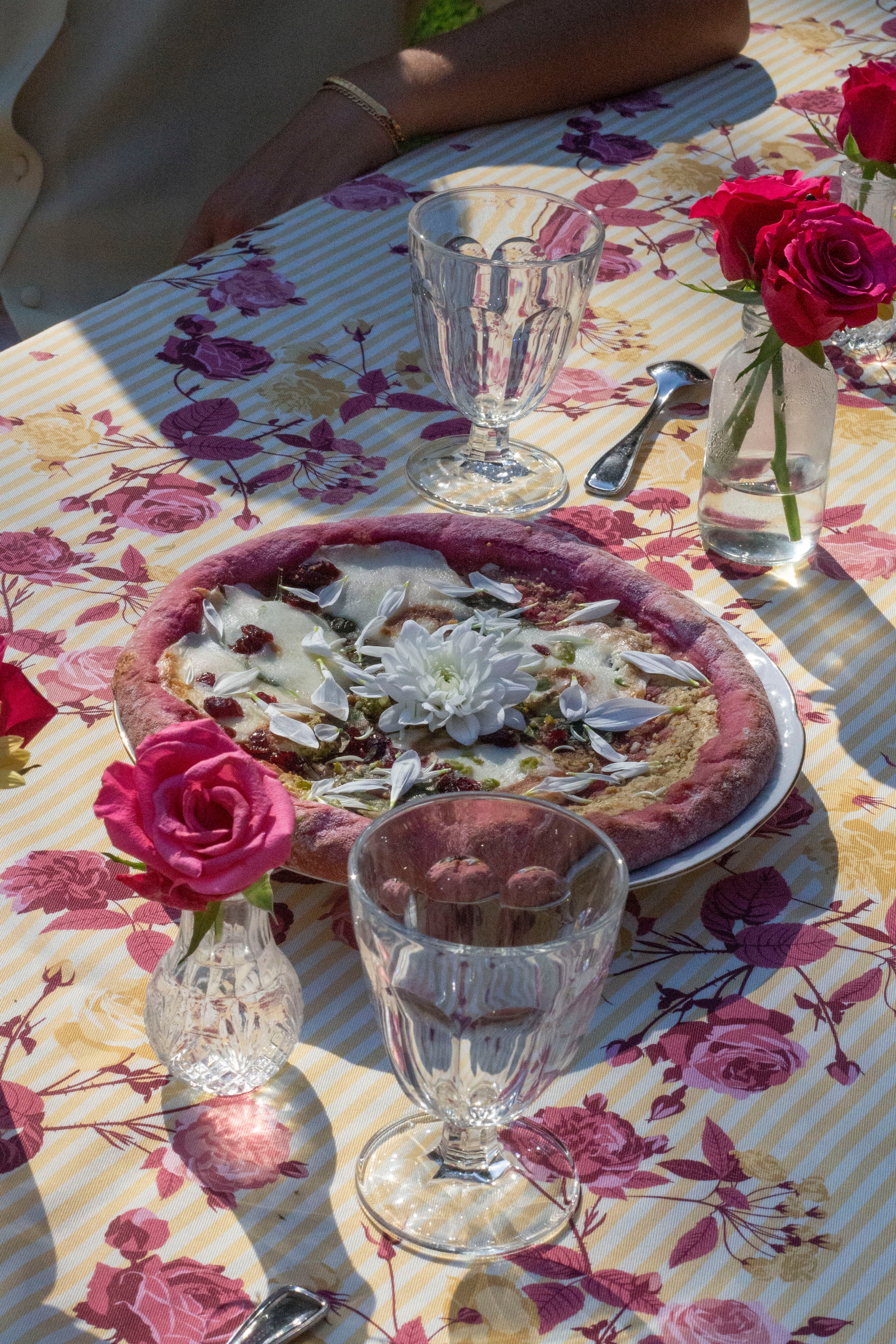 Nappe — Roseraie jaune/rose