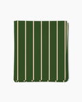 Nappe — Vert jardin, rayures fines corail poudré/jaune