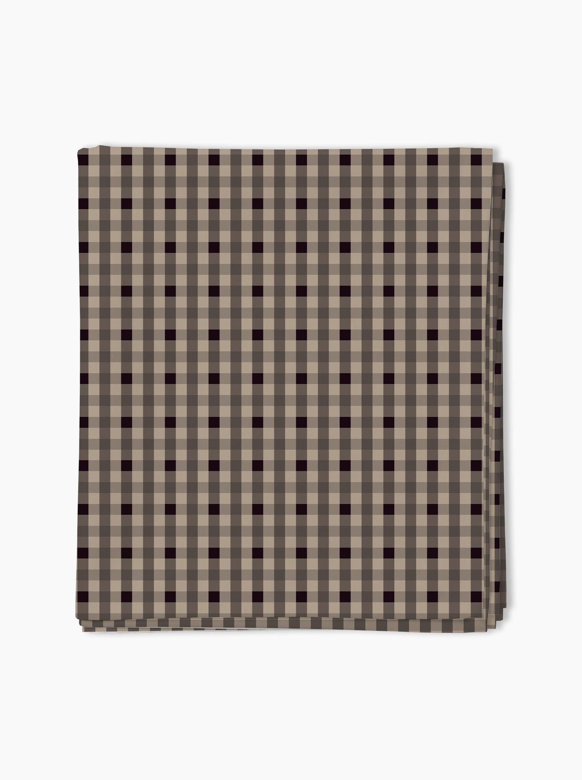Nappe — Vichy signature Brun fumé/grège