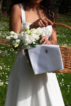 Lot de 2 serviettes — Roseraie blanc coton