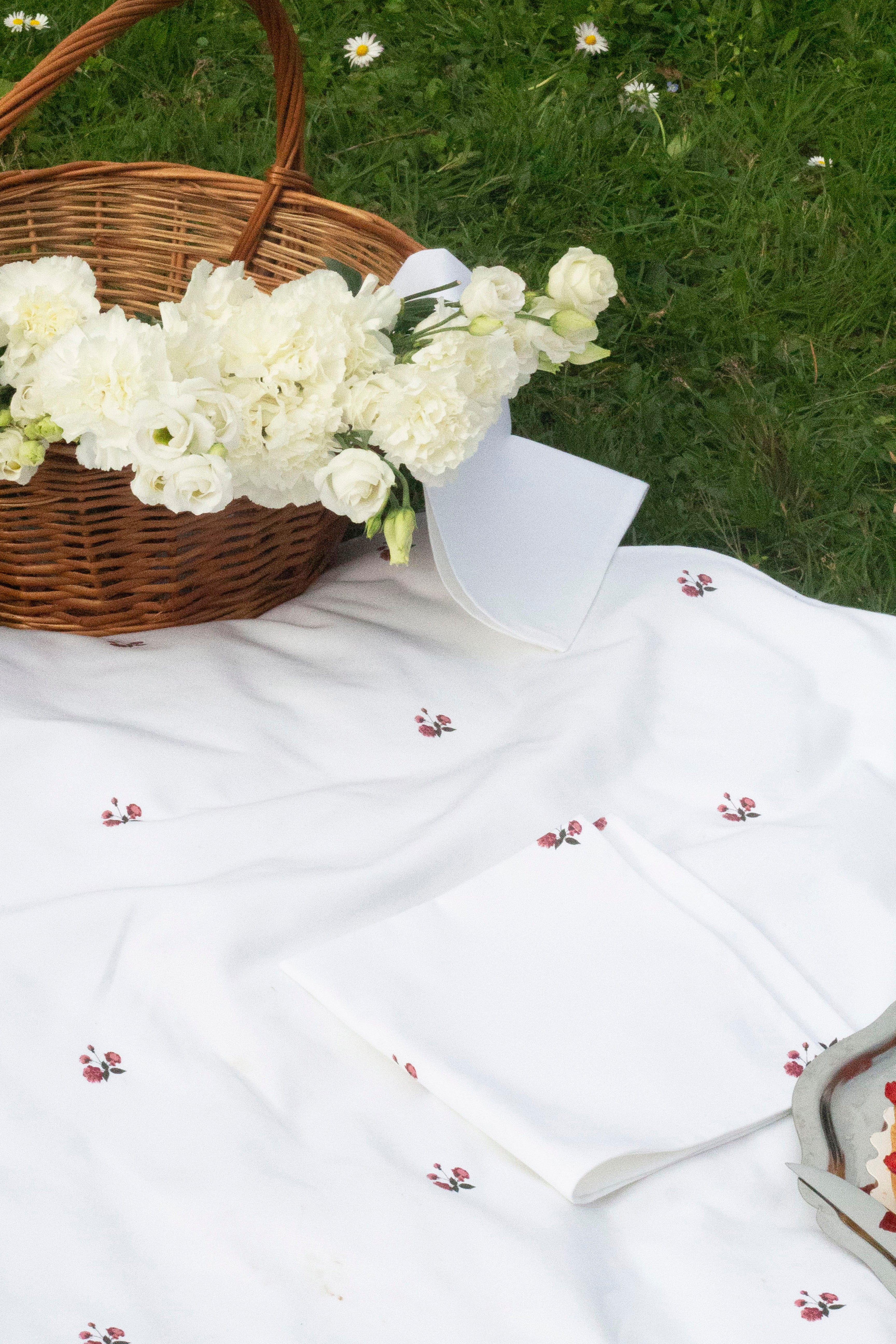 Nappe —  Roseraie blanc coton