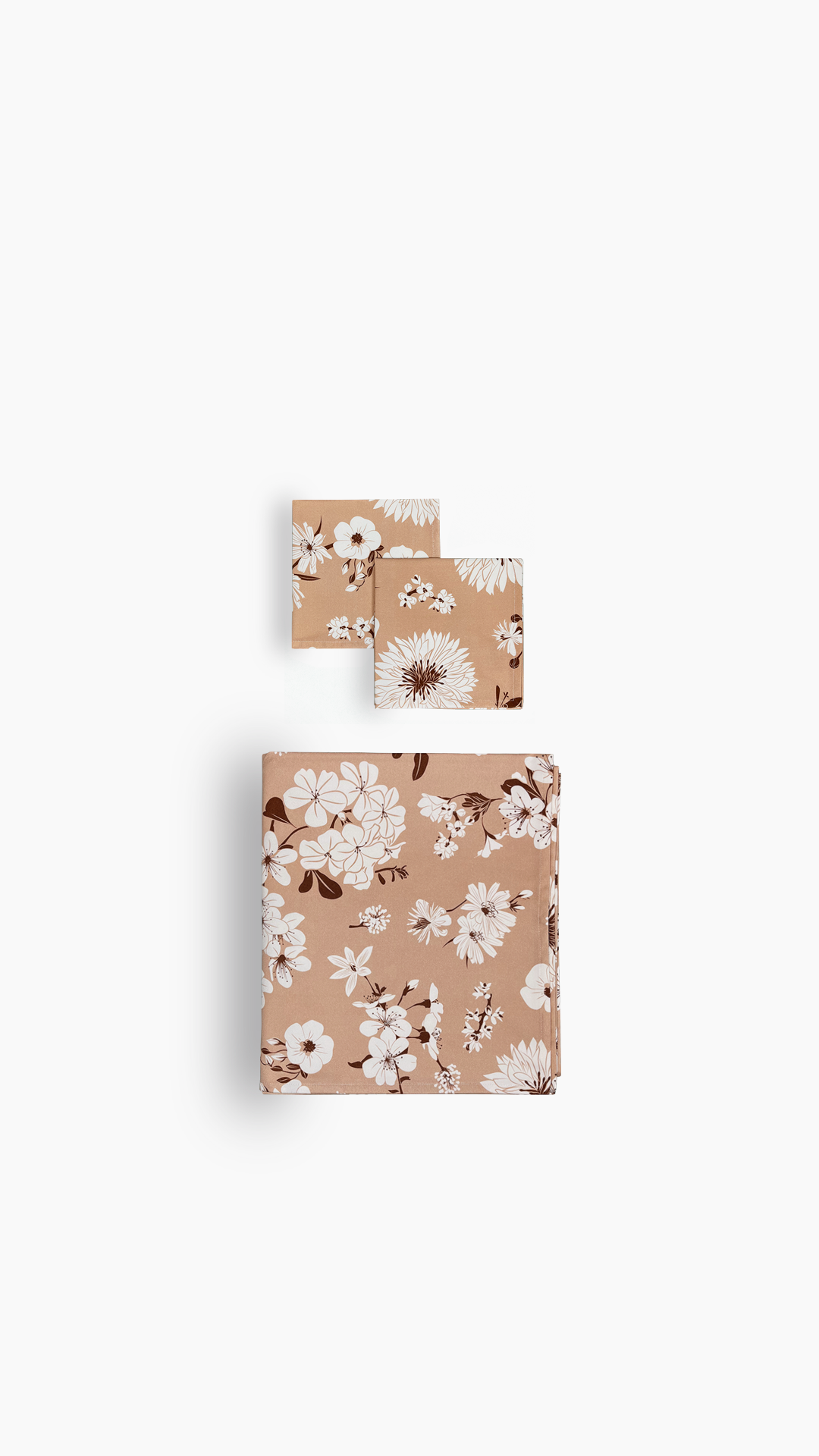 Parure de table serviettes et nappe 一 Cappuccino