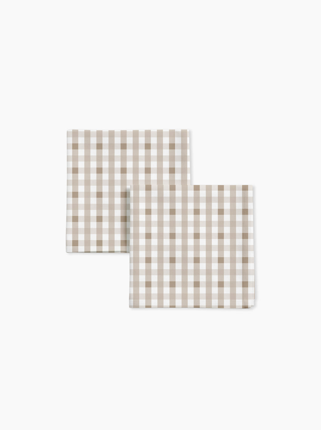 Lot de 2 serviettes — Vichy signature Grège/crème
