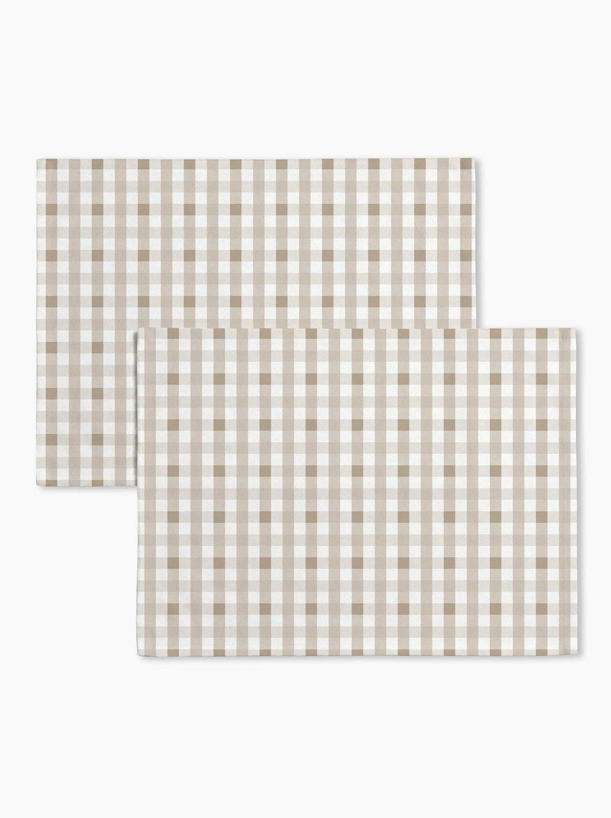 Lot de 2 sets de table — Vichy signature Grège/crème