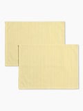 Lot de 2 sets de table — Rayures jaune/jaune pâle