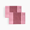 Lot de 2 sets de table rayés 一 Rose/grenade